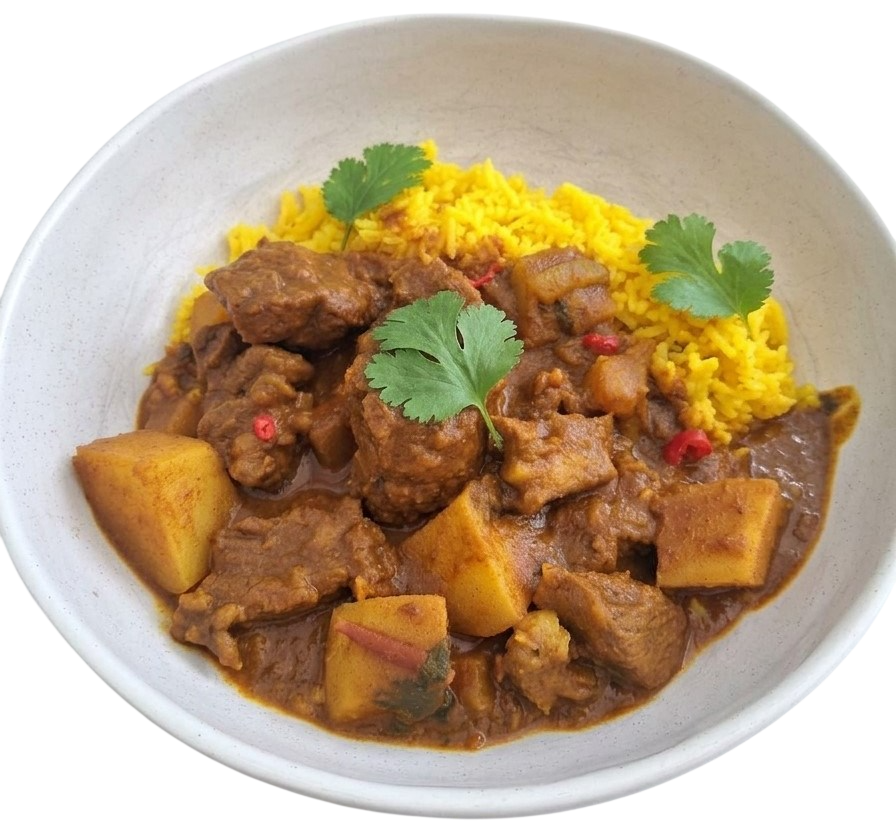 Cape Malay Lamb Curry on Yellow Rice (KP)
